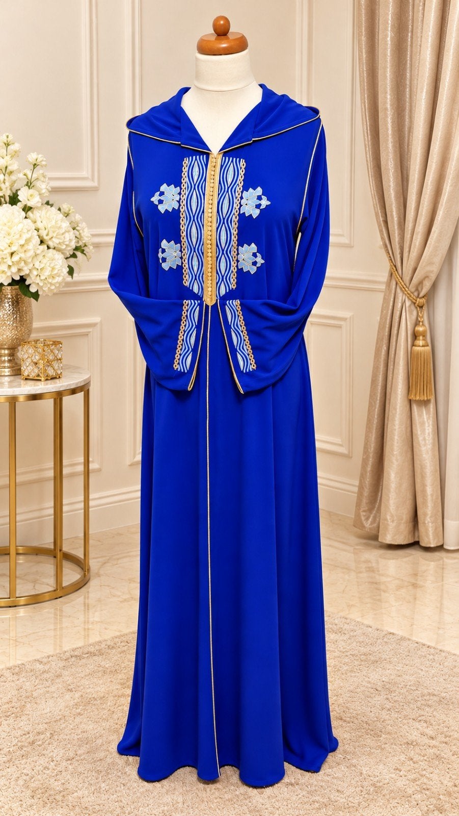 Marokkaanse jelaba blauw, Maat 38/40 (M), Overige typen, Blauw, Ophalen of Verzenden