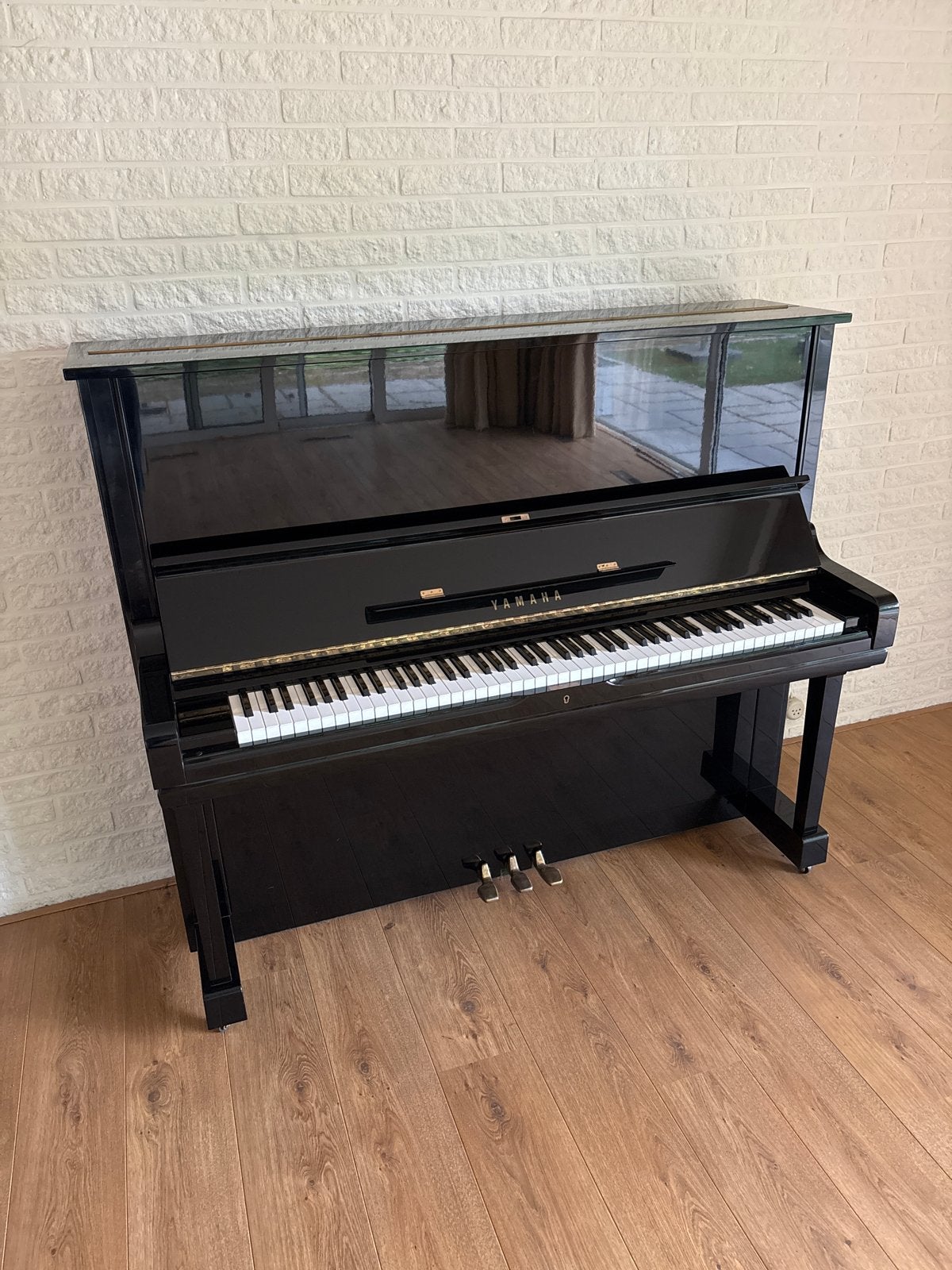 Yamaha U3 Piano Zwart Hoogglans - Zo goed als nieuw, Ophalen, Zwart, Zo goed als nieuw, Piano