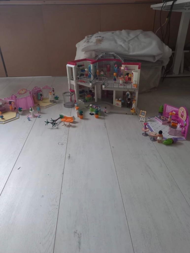 Playmobil winkelcentrum 5485+9080+9226, Ophalen of Verzenden, Zo goed als nieuw, Complete set