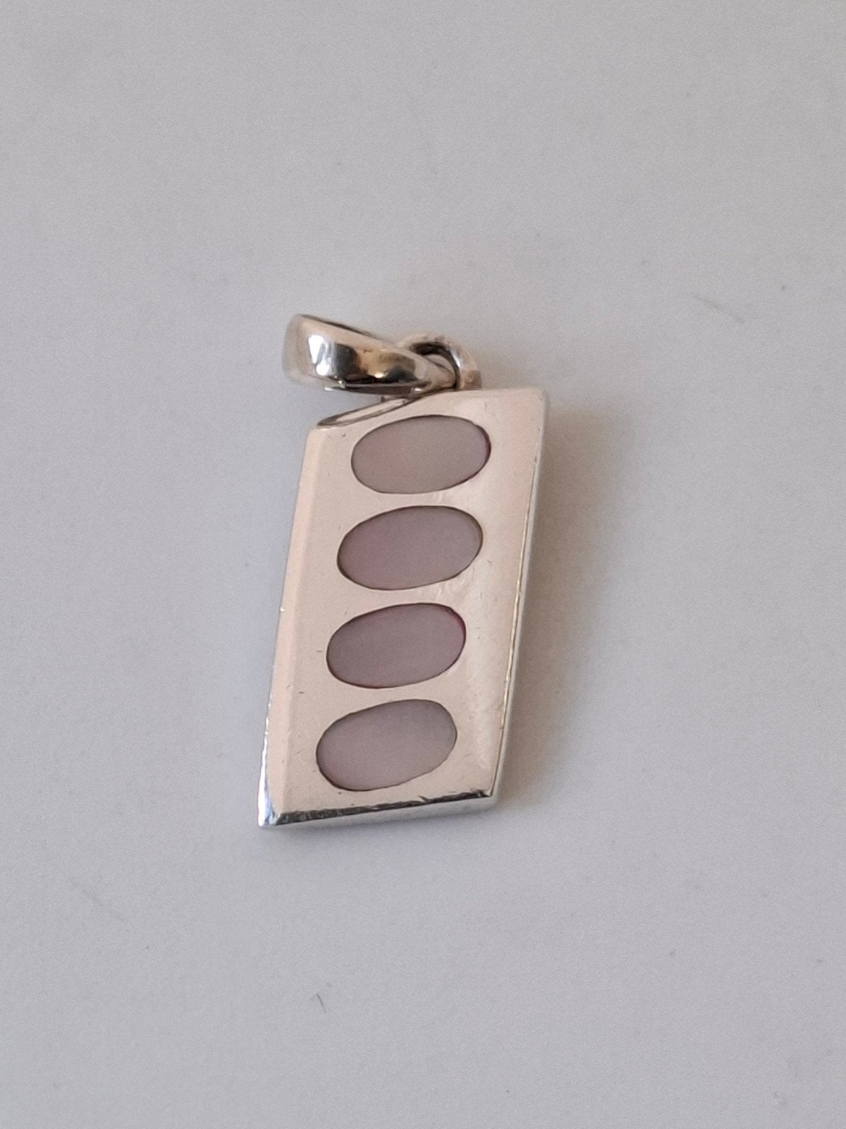 Zilveren kettinghanger met parelmoer 925 zilver, Ophalen of Verzenden, Zilver, Zilver