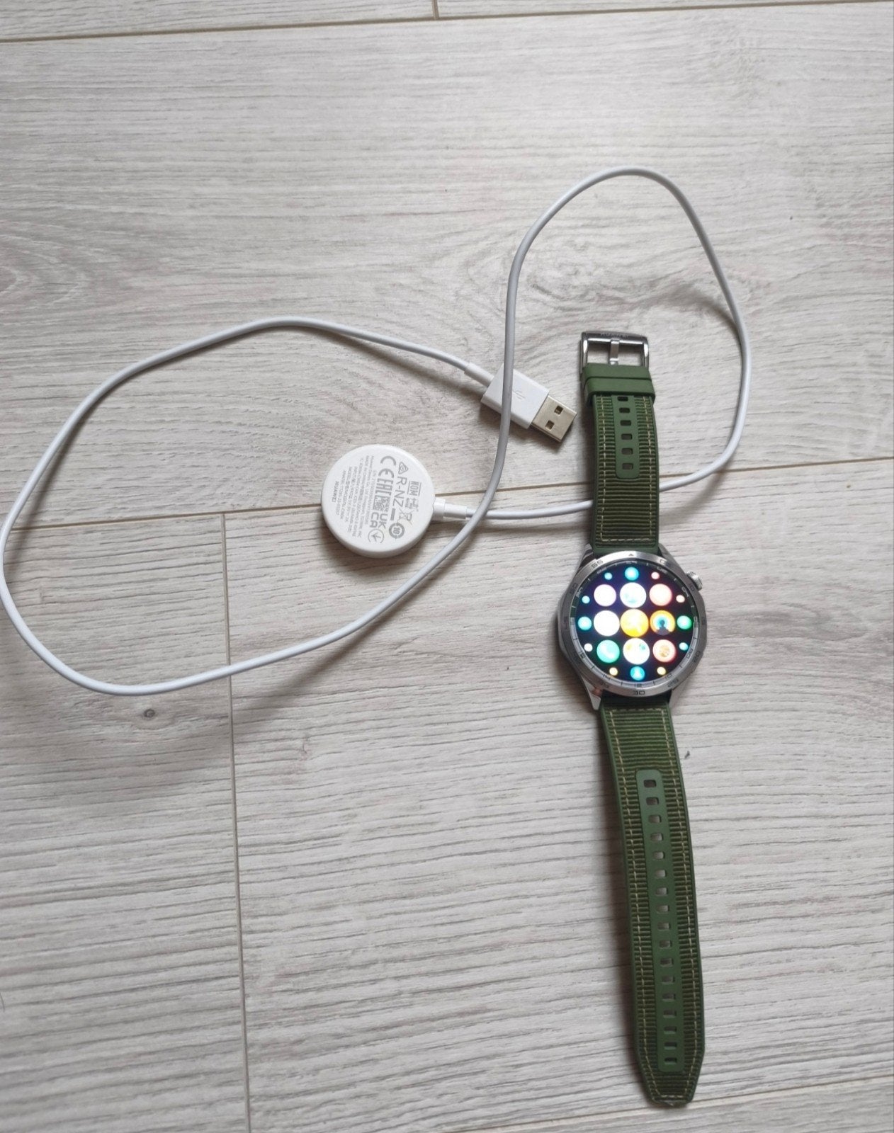 Huawei Watch GT 4 - Groen/Zilver, Gebruikt, Ophalen of Verzenden, Waterdicht, Huawei