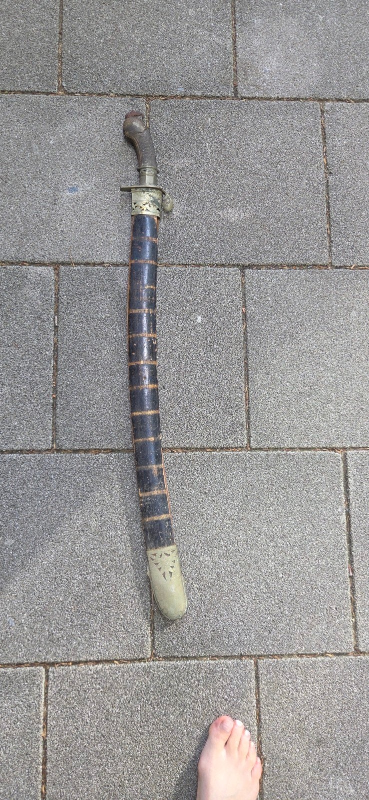 Antieke Parang Nabur (Beladah) Sabel – Zuid-Borneo, 19e eeuw, Ophalen of Verzenden, Landmacht