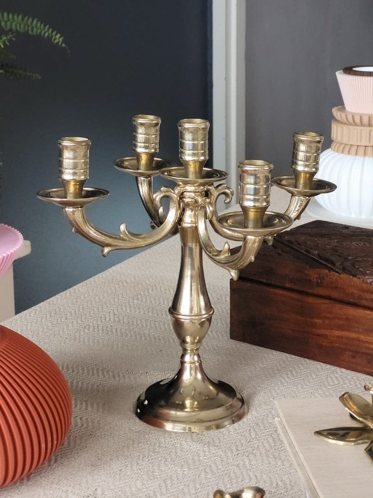 Messing kandelaar, Ophalen of Verzenden, Overige materialen