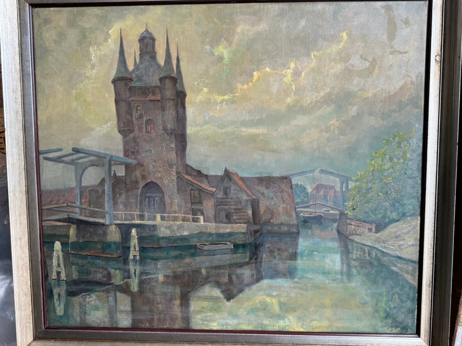 Louis Heijmans (1890-1977) - Zuidhavenpoort Zierikzee, Antiek en Kunst, Kunst | Schilderijen | Klassiek, Ophalen of Verzenden