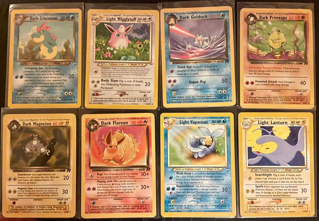 Oude pokémonkaarten WOTC team Rocket / Neo Destiny, Ophalen of Verzenden, Gebruikt, Meerdere kaarten, Foil