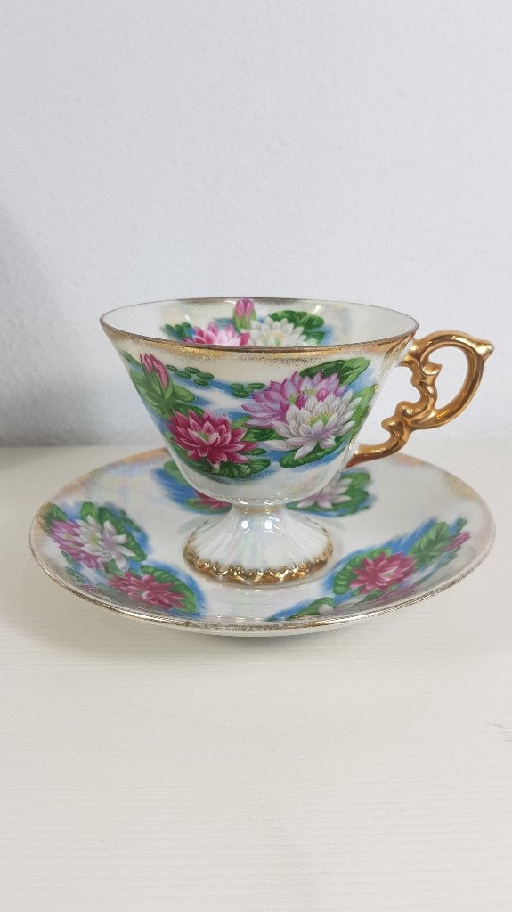 UCAGCO Japans porselein ontbijtset Juli, jaren 50/60. 6A1, Antiek en Kunst, Antiek | Servies los, Ophalen of Verzenden
