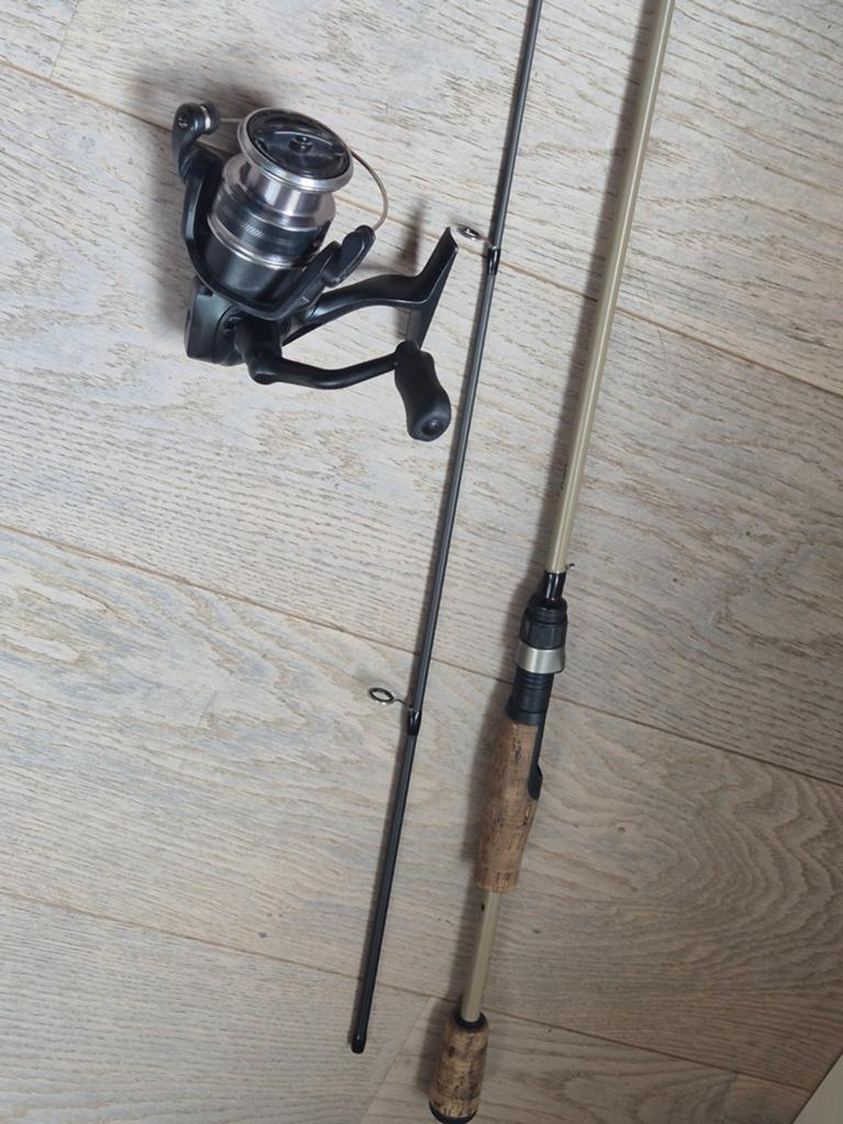 Caperlan WXM 100 Hengel 180 cm met molen, Watersport en Boten, Hengelsport | Algemeen, Ophalen of Verzenden, Gebruikt, Complete hengel