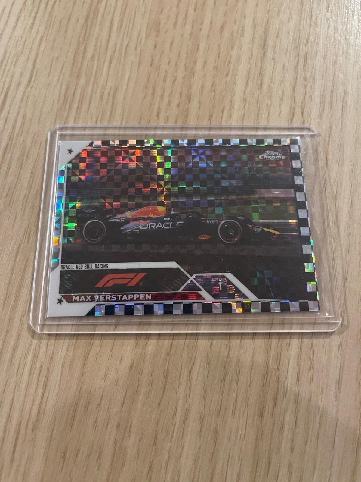 Max Verstappen Refractor 2023 Topps Chrome F1 kaart, Verzamelen, Ophalen of Verzenden, Zo goed als nieuw, Formule 1