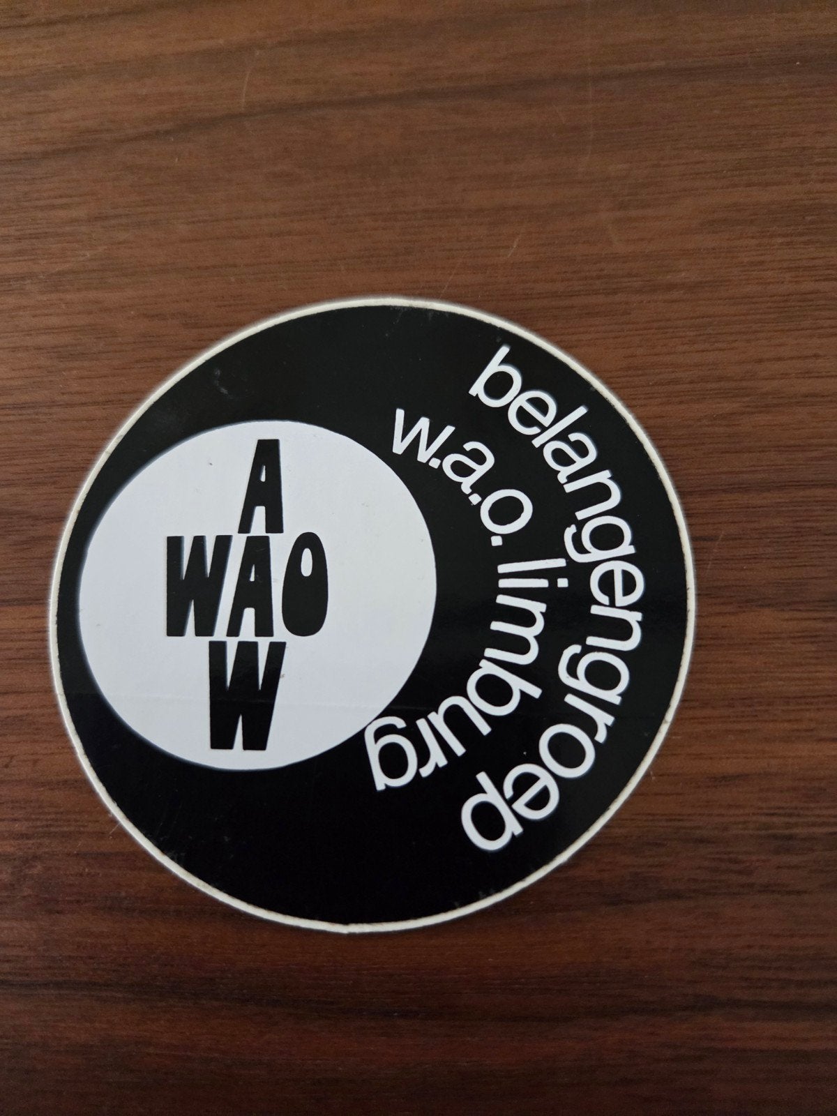 11794 Vintage WAO Limburg Belangengroep Sticker, Ophalen of Verzenden, Zo goed als nieuw, Overige typen