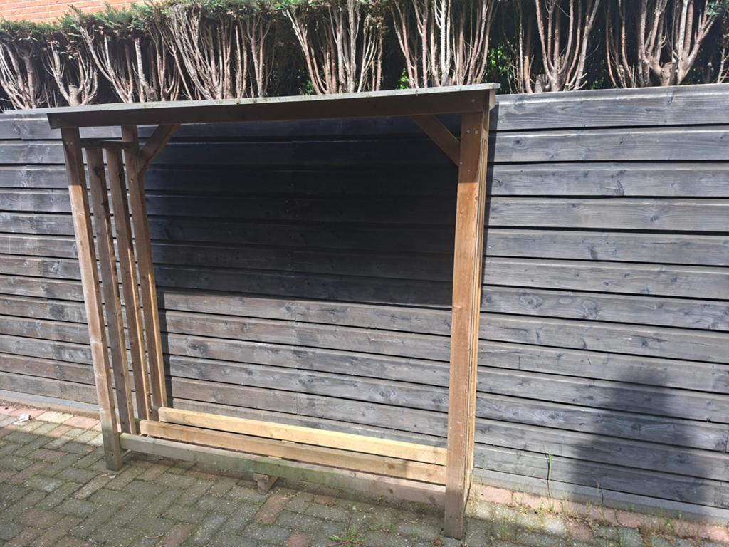 Houten haardhout hok / opslag voor brandhout, Tuin en Terras, Ophalen, Gebruikt, Hout, Overige typen