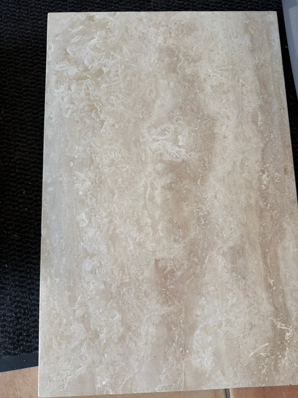 Twee travertin bladen voor nachtkastje -60x40, Ophalen, 60 cm of meer, Zo goed als nieuw, Minder dan 5 m²