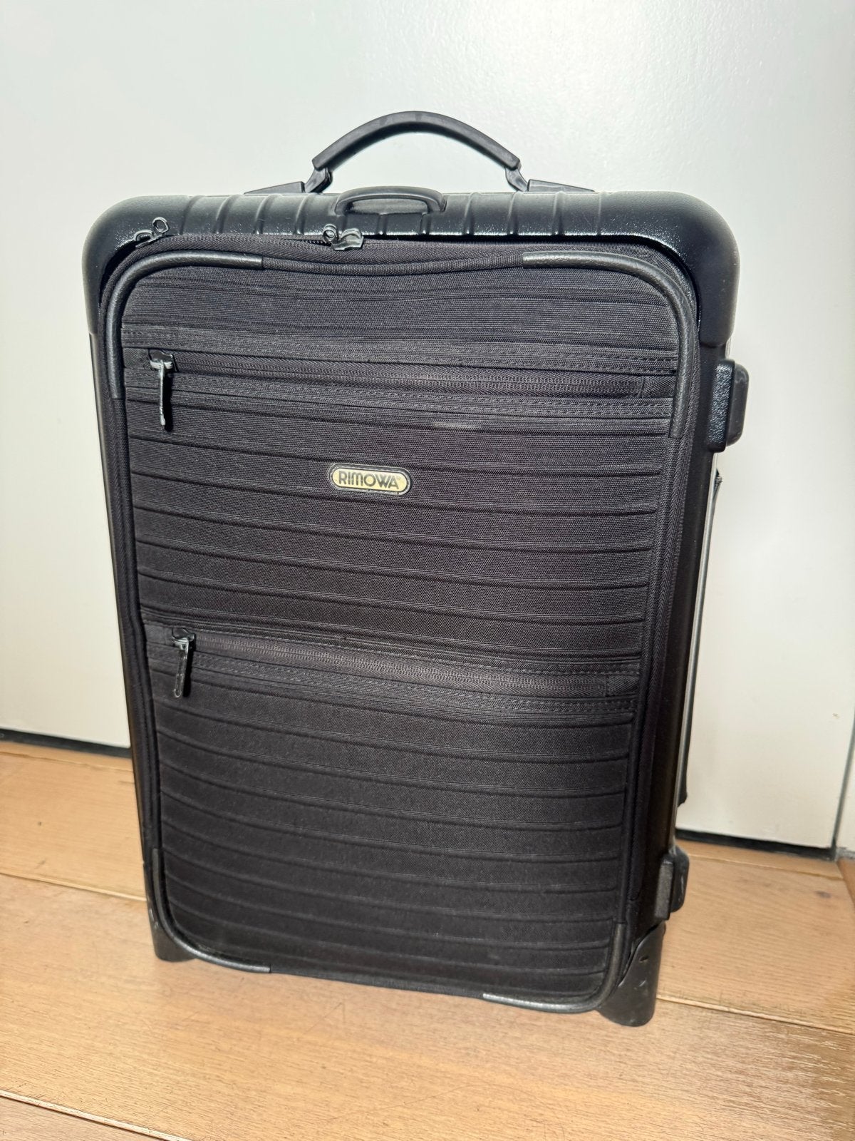 Rimowa Bolero Trolley - Zwarte Handbagage Koffer, Gebruikt, 50 tot 60 cm, Hard kunststof, Ophalen of Verzenden