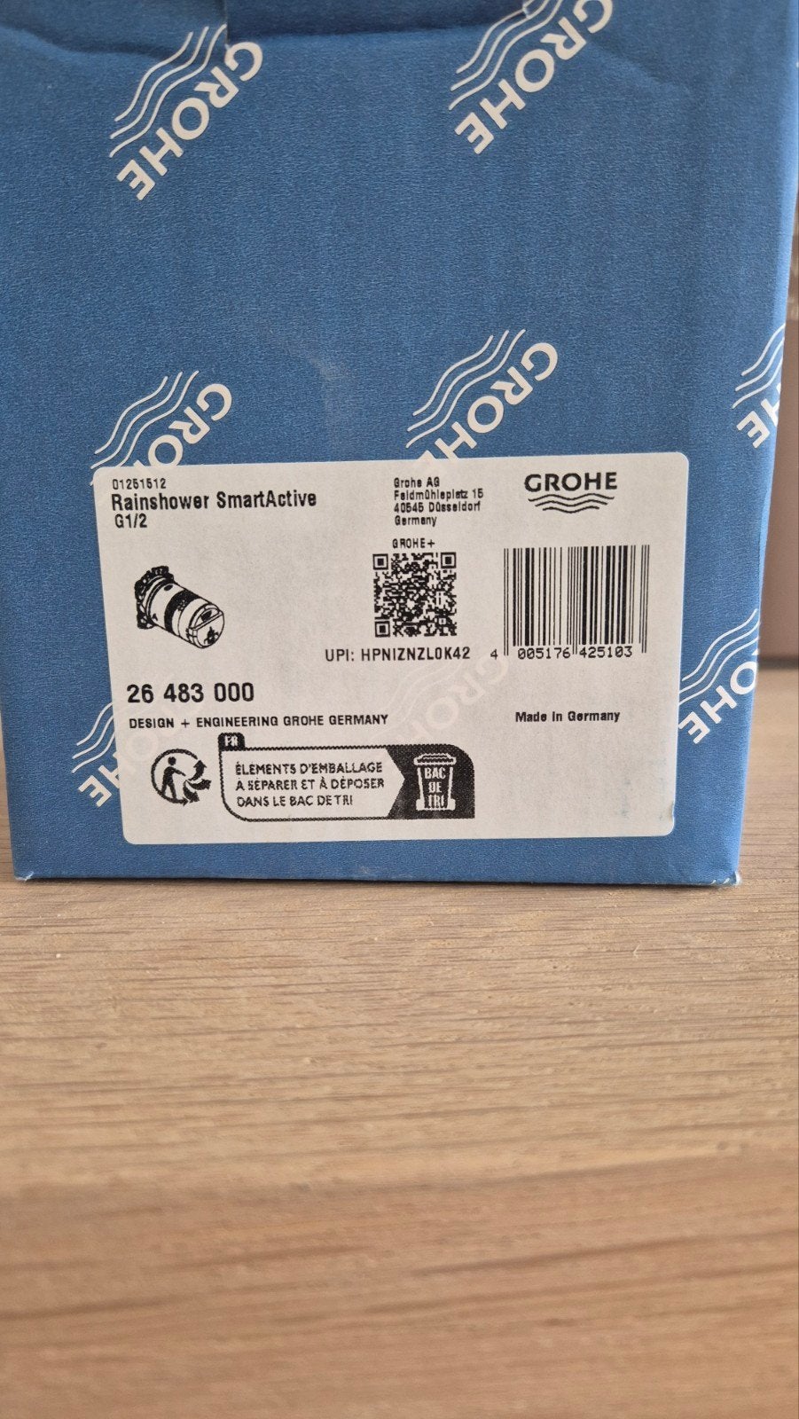 Grohe Rapido SmartActive Inbouwdeel Douche G1/2, Ophalen of Verzenden