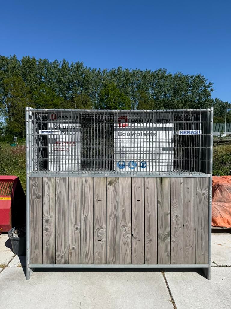 18 mooie heras  hekken met bevestingsbeugels, Tuin en Terras, Tuinhekken en Hekwerk, Ophalen, Zo goed als nieuw, IJzer