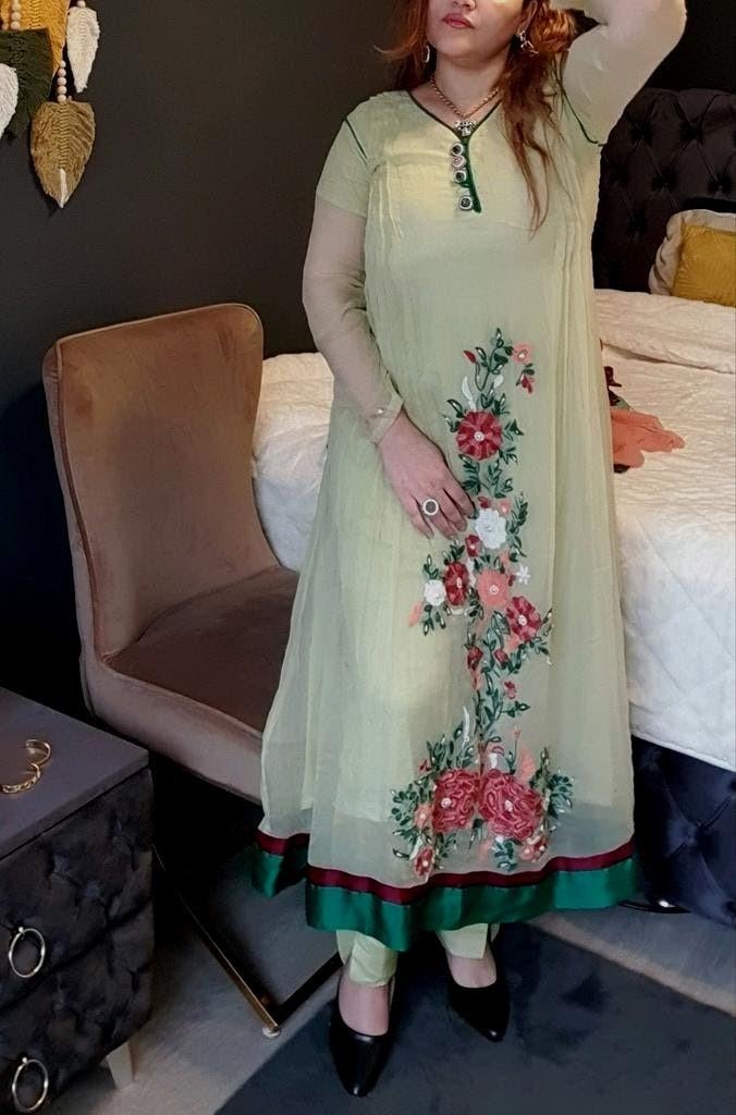 Indiase Pakistaanse jurk shalwar qamees, maat L, Ophalen of Verzenden, Zo goed als nieuw