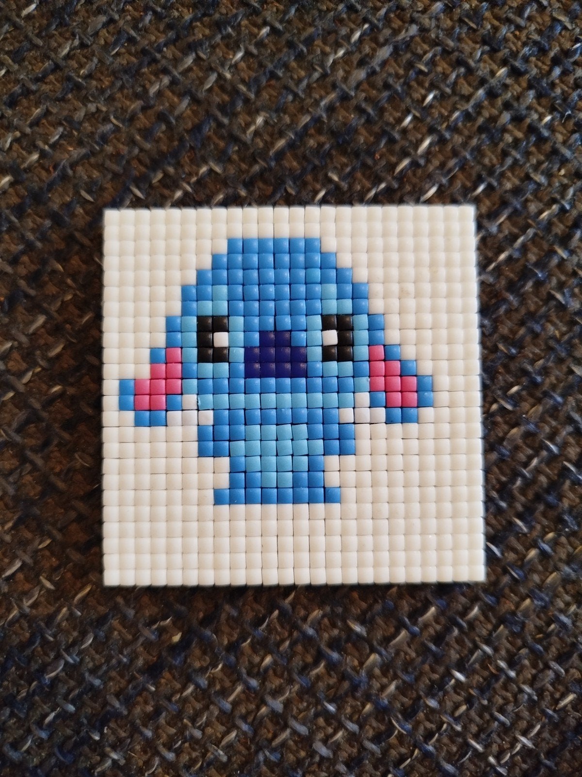 Stitch Pixel Art Decoratie - Handgemaakt, Kinderen en Baby's, Speelgoed | Educatief en Creatief, Zo goed als nieuw, Knutselen