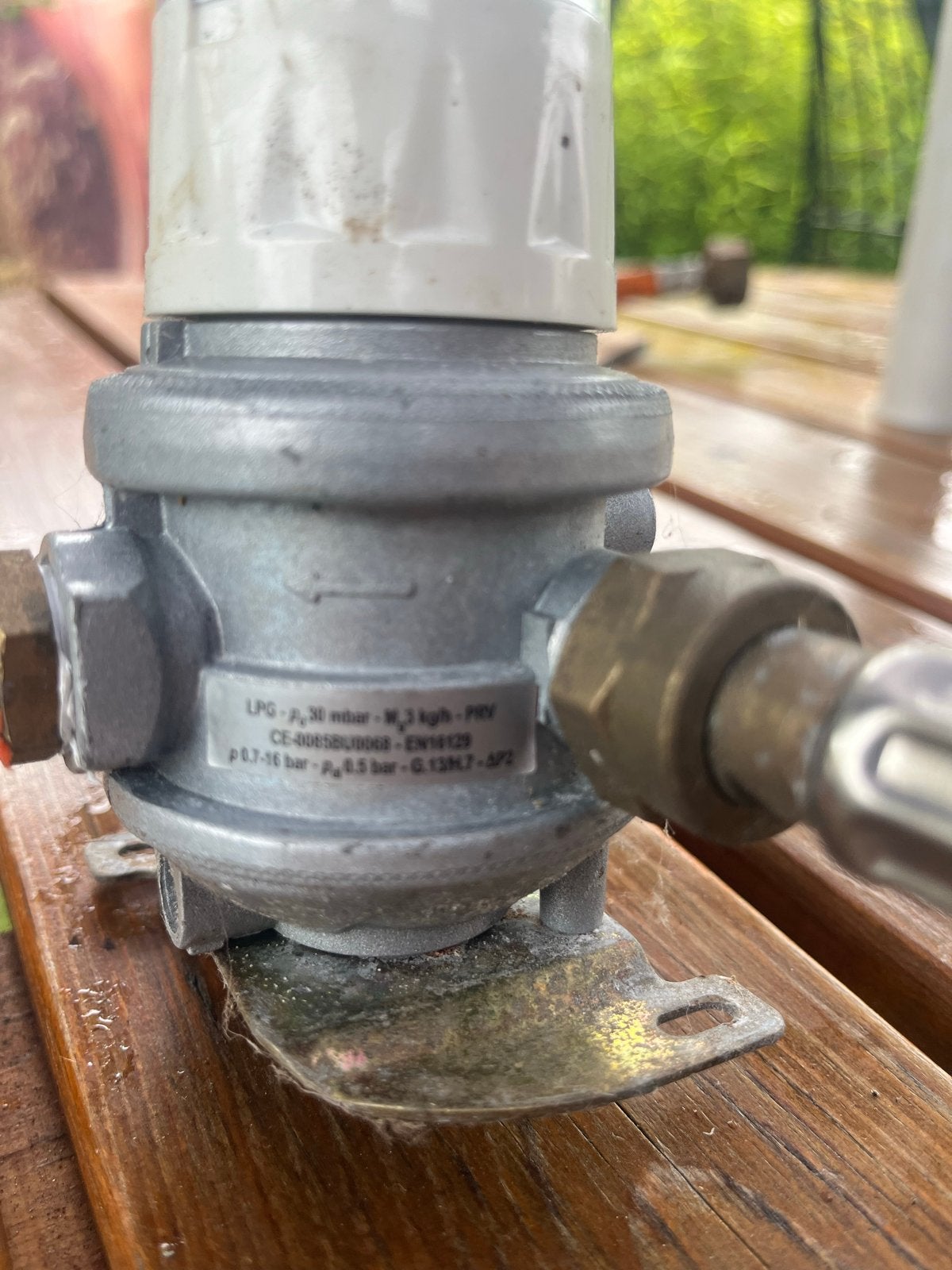 Gasfleskoppeling voor 2 gasflessen - Type 52AN, Ophalen of Verzenden, Gebruikt