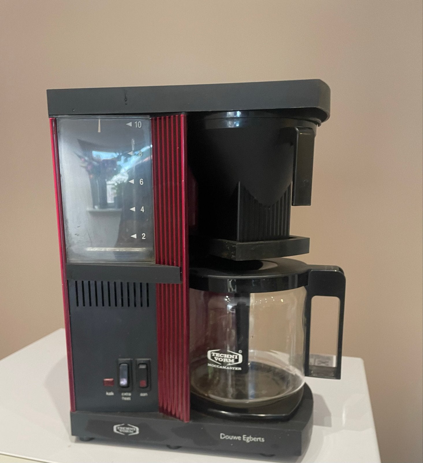 Douwe Egberts Technivorm Moccamaster Koffiezetapparaat, Gebruikt, 10 kopjes of meer, Koffiemachine, Gemalen koffie