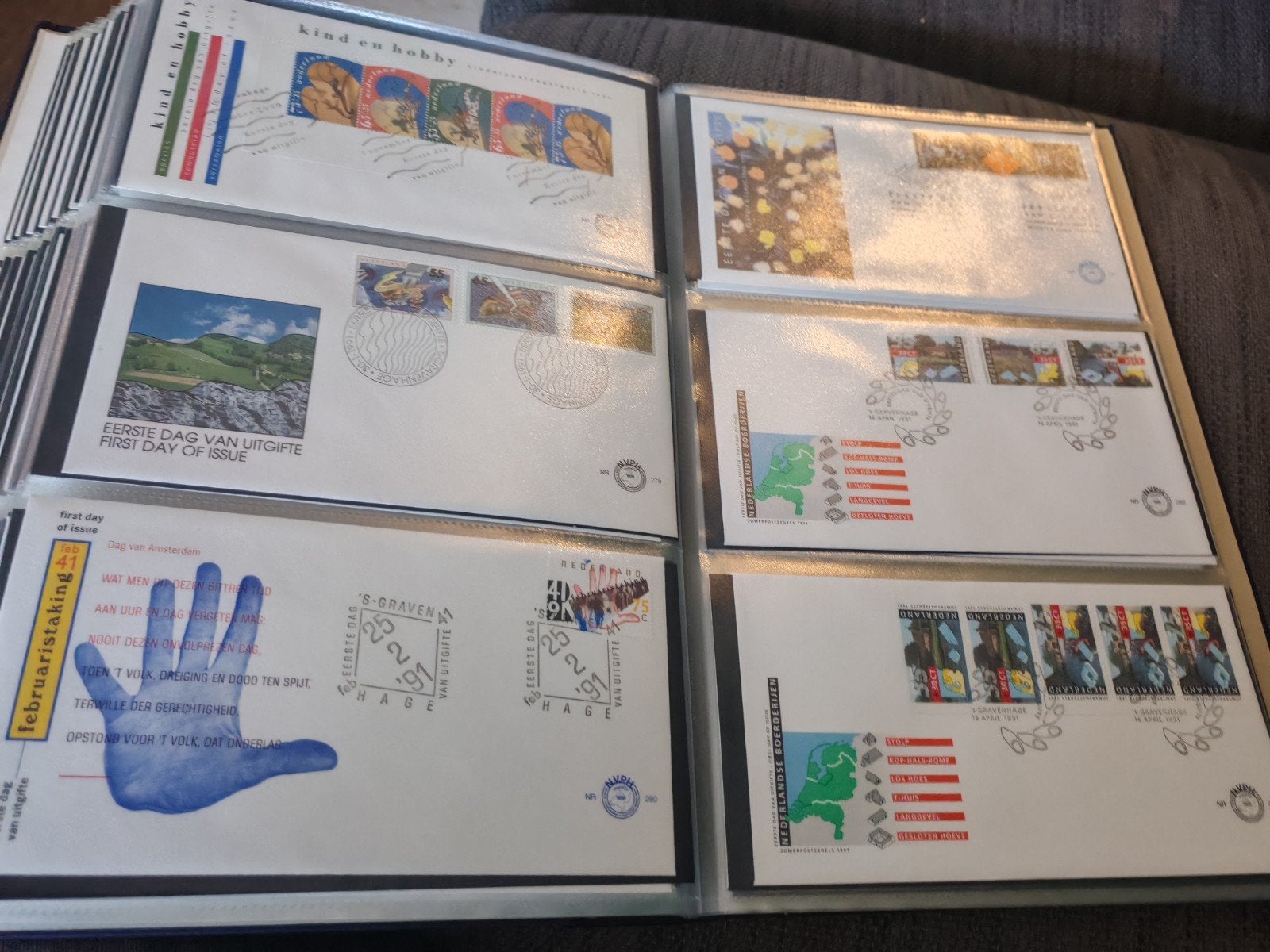 Nederland zgan davo Fdc album met fdcs jaren 80, 90 (2/2), Postzegels en Munten, Ophalen of Verzenden
