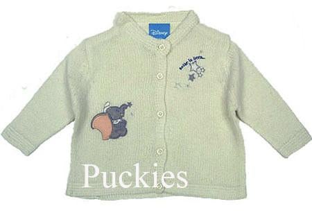 Gebreid Disney / Dumbo vest maat 74 NIEUW (9572) a, Disney, Nieuw, Ophalen of Verzenden, Truitje of Vestje