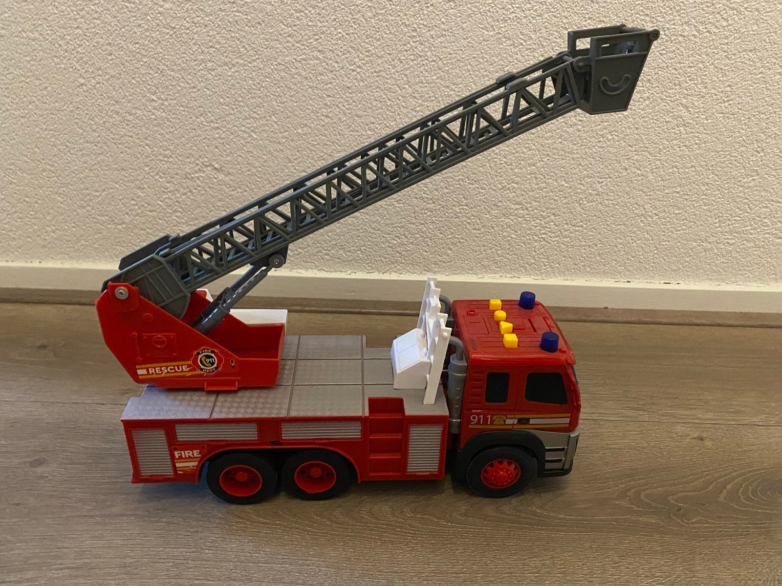 Brandweerauto met geluid en uitschuifbare ladder, Ophalen, Gebruikt