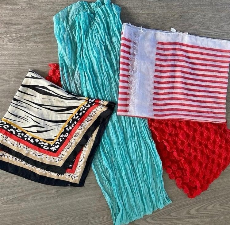 Set van 4 prachtige shawls omslagdoeken NIEUW, Kleding | Dames, Ophalen of Verzenden, Nieuw