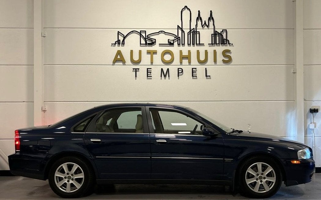 Volvo S80 2.5T Exclusive Automaat Nap Airco Leder Pano Parke, Beige, Blauw, 2521 cc, Bedrijf