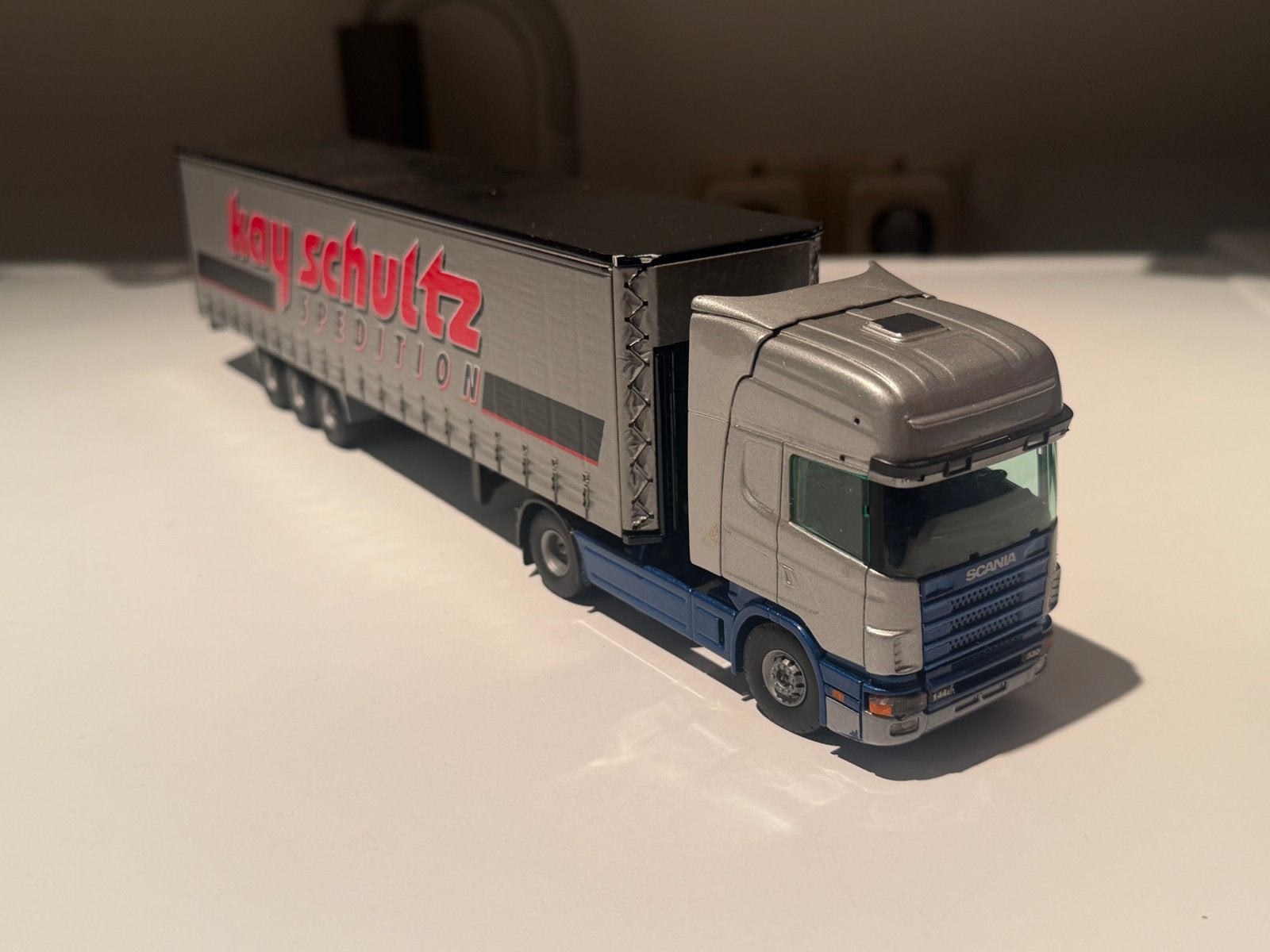 Tekno Scania Kay Schultz Spedition model vrachtwagen, Ophalen of Verzenden, Zo goed als nieuw, Bus of Vrachtwagen