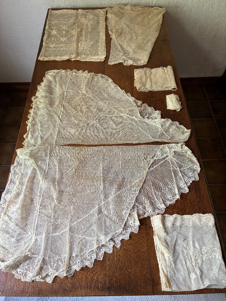 Vintage antiek kant kantjes, Ophalen of Verzenden
