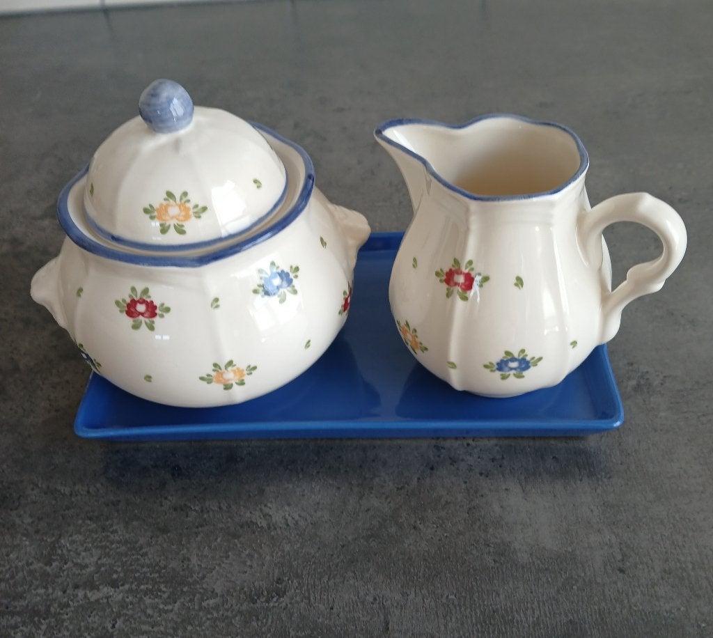 Zeller petite rose suikerpot en melkkannetje, Ophalen, Overige materialen, Overige merken, Overige typen