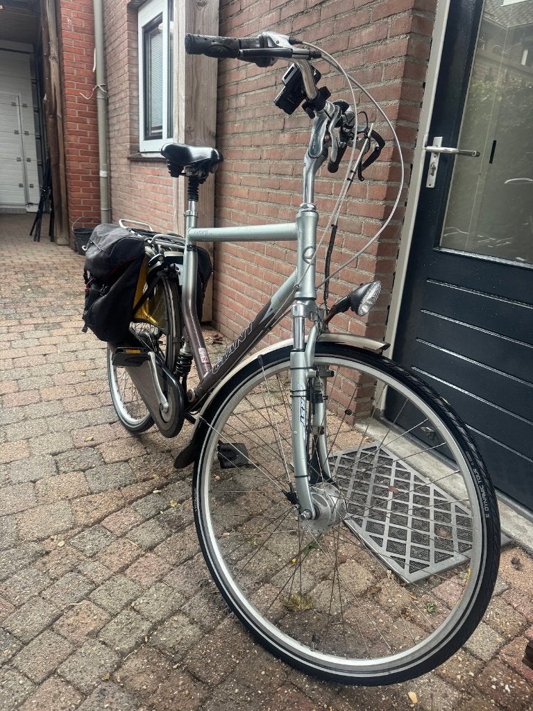 heren fiets, Fietsen en Brommers, Gebruikt, Versnellingen, 61 tot 65 cm, Trommelrem