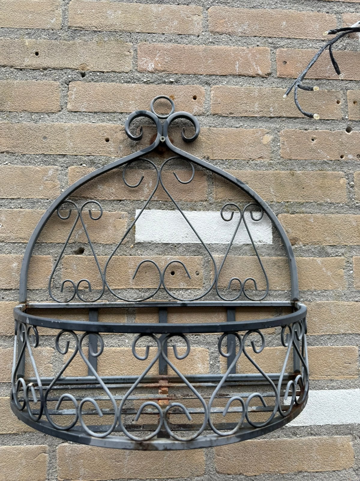 Metalen bloembakhouder voor muur of balkon, Tuin en Terras, Ophalen, Gebruikt, Balkon, Minder dan 60 cm