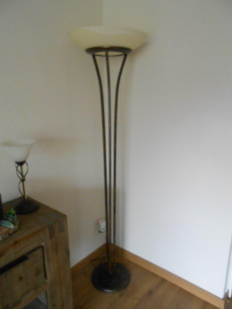 Staande design lamp, Huis en Inrichting, Ophalen, Overige fittingen, Zo goed als nieuw, Glas