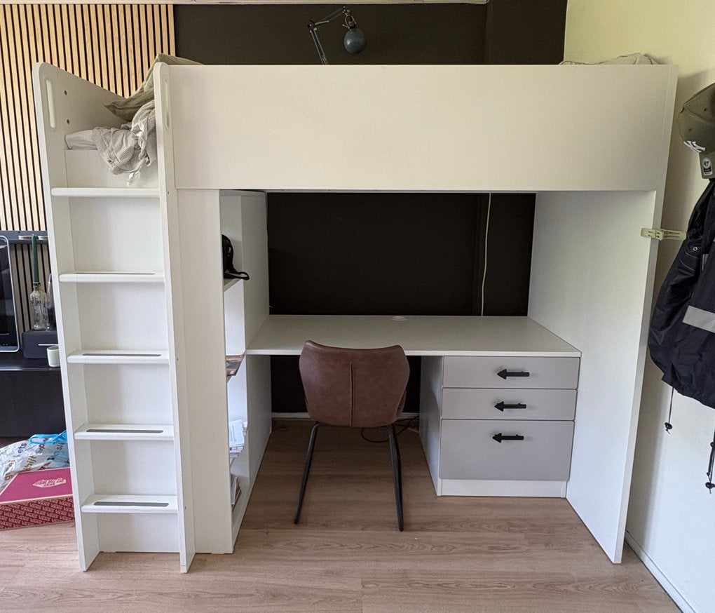 Ikea Smastad hoogslaper met bureau en kledingkast, Ophalen, Gebruikt, Eenpersoons, 200 cm
