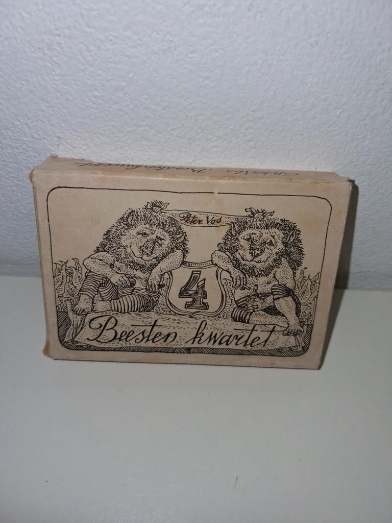 Vintage Peter Vos Beestenkwartet - Zeldzaam Kaartspel, Verzenden, Nvt, Nvt, Nvt