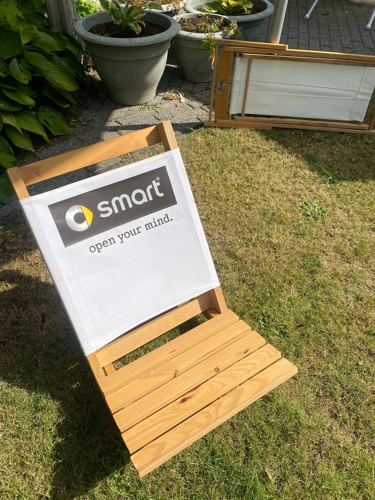 Smart stoeltje hout in steek, Ophalen of Verzenden, Gebruikt, Hout, Inklapbaar