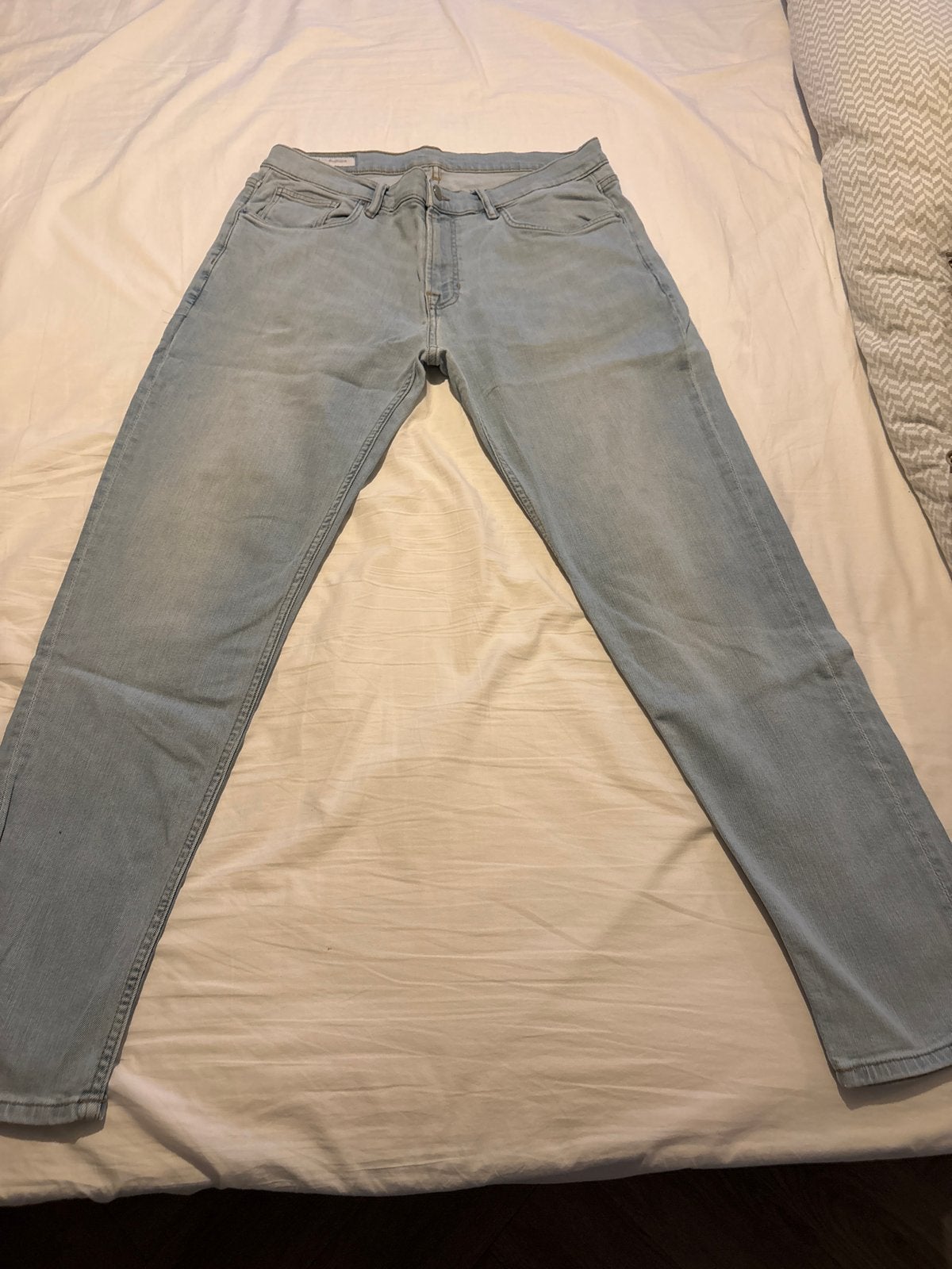Zara jeans lichtblauw maat W36, Ophalen of Verzenden, Zo goed als nieuw, Blauw, W36 - W38 (confectie 52/54)