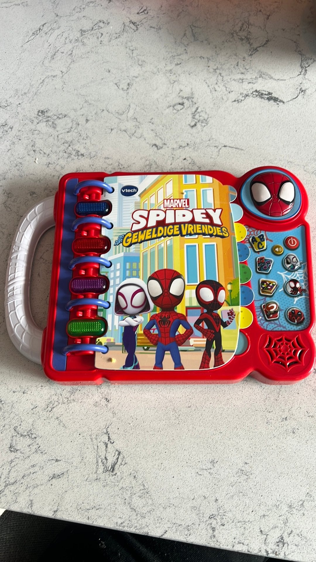 VTech Spidey en zijn Geweldige Vriendjes interactief boek, Kinderen en Baby's, Ophalen of Verzenden, Zo goed als nieuw, 6 maanden tot 2 jaar