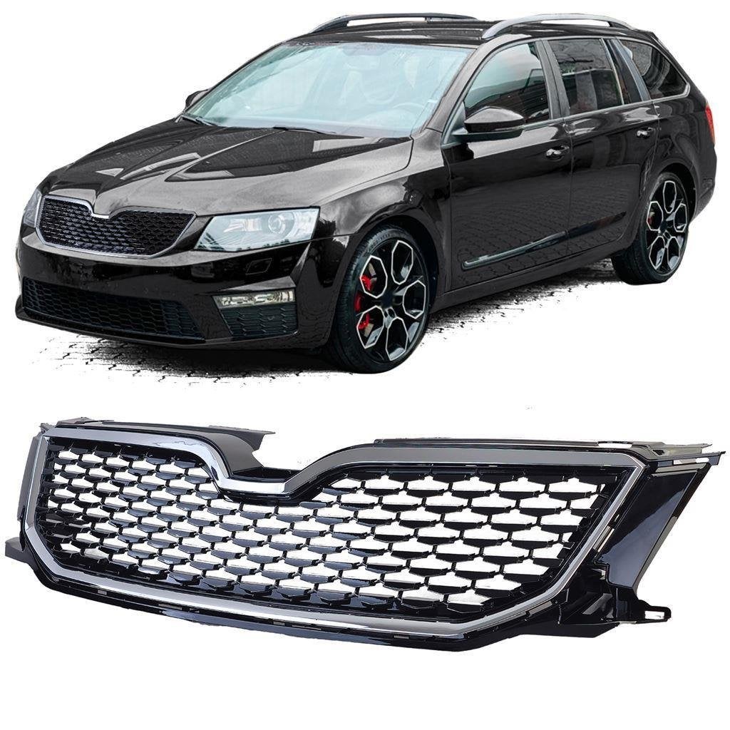 Sport Grill Geschikt Skoda Octavia 5E Glans Zwart Chrome, Verzenden, Automotive Parts, A.parts@hotmail.nl, Trasmolenlaan 12 3447 GZ Woerden