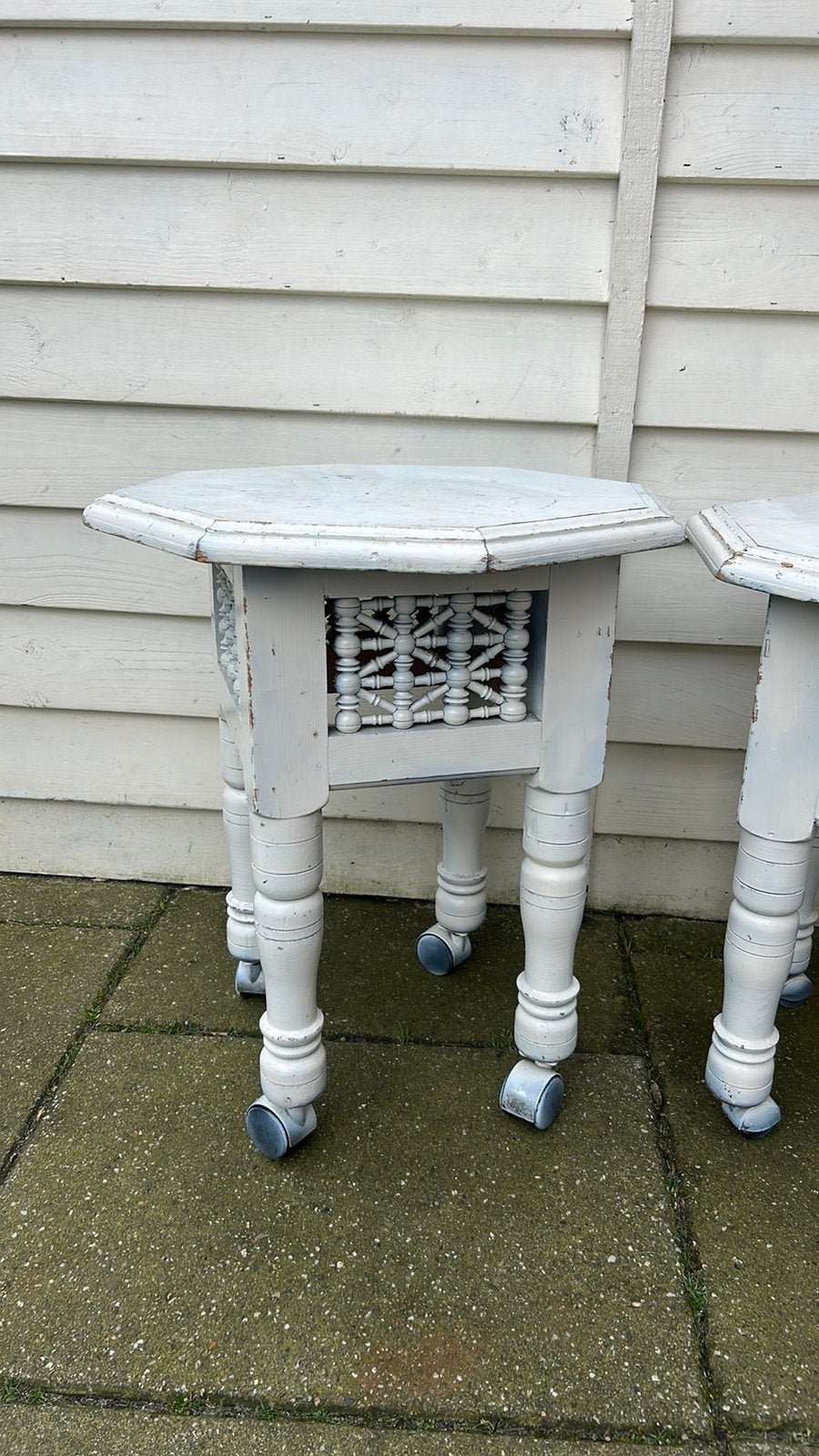 Oosterse bijzettafel set 2 stuks, Minder dan 55 cm, Rond, Zo goed als nieuw, Ophalen