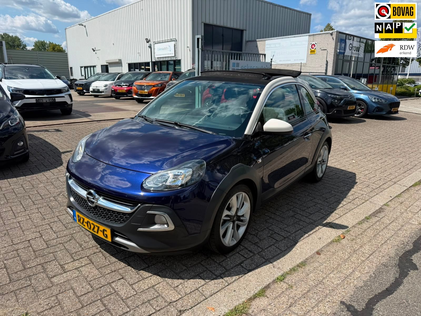 Opel ADAM 1.0 Turbo Rocks Online Edition, Airco, NAP NL AUTO, ADAM, Euro 6, 1041 kg, Leder en Stof