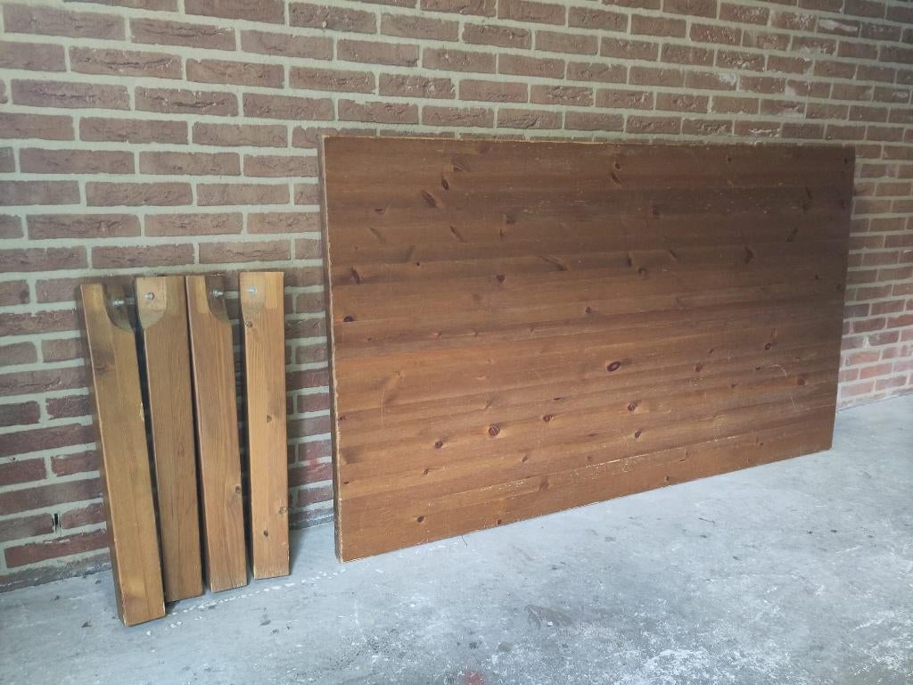 Robuuste, houten eettafel 'Torsby' (IKEA), Ophalen, Gebruikt, 100 tot 150 cm, Vijf personen of meer