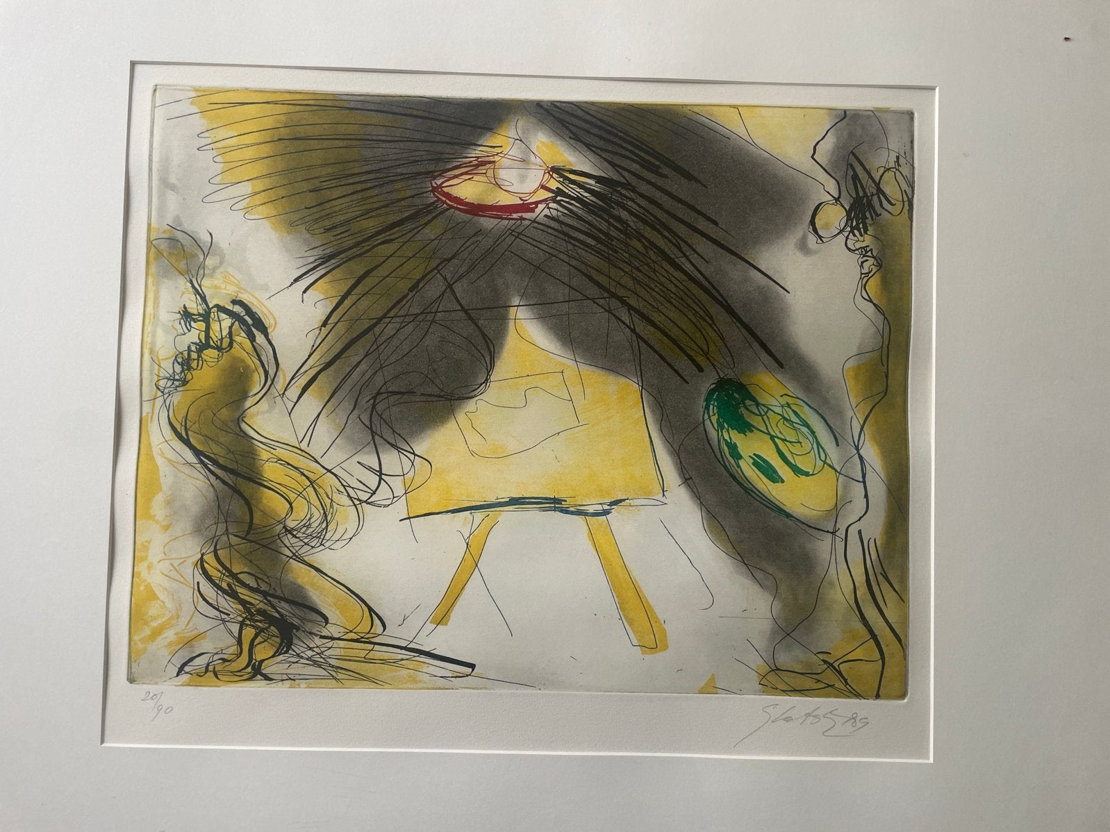 Ger Lataster gesigneerd werk, Ophalen of Verzenden, Ets, Gesigneerd, 1950 - 1999