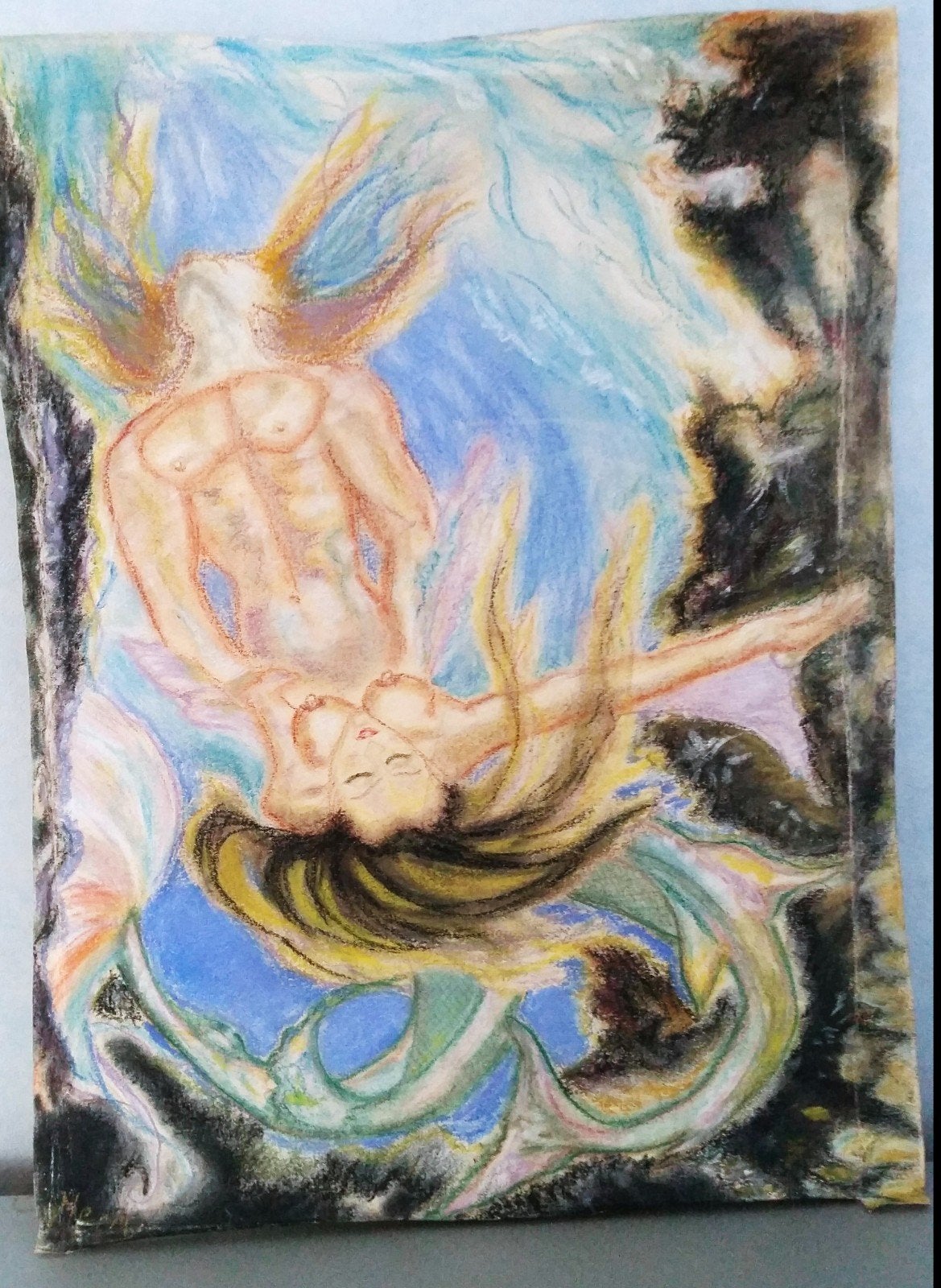 Schilderij " Zee geluk ". Pastel., Ophalen of Verzenden