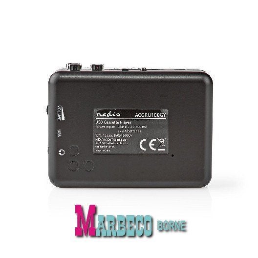 Cassette-MP3 converter, Cassetteband to MP3 omvormer, Nedis, Overige genres, Info@marbeco.nl, Nieuw in verpakking