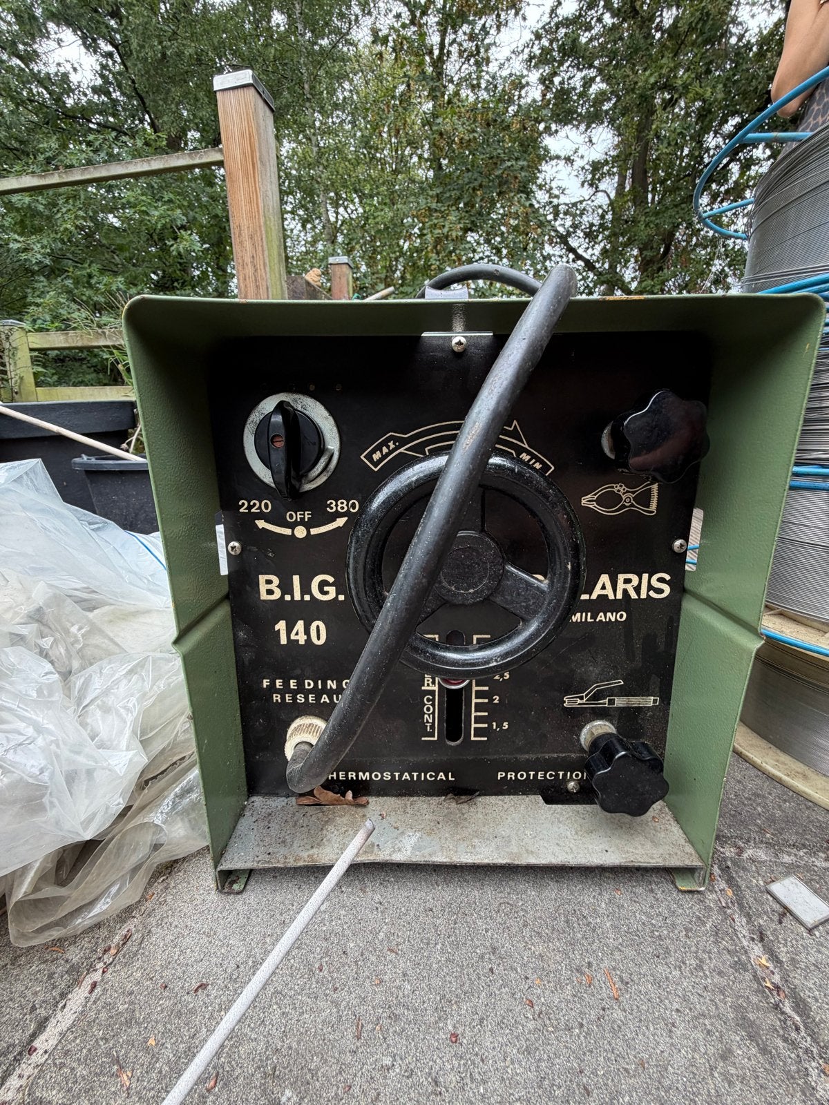 Lasapparaat B.I.G. 140 met elektroden en CO2 lasdraden, Ophalen, Gebruikt, Minder dan 150 ampère, Elektroden