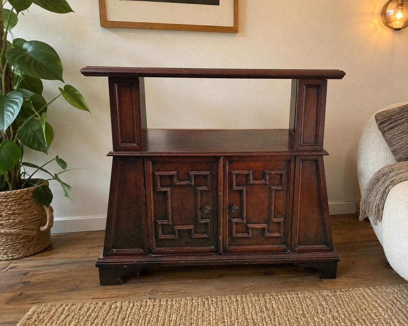 Vintage houten kastje / drankkast - 82x43x73 cm, Ophalen