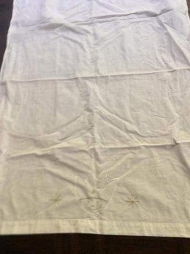 Baby lakentje hagelwit met geborduurd prinsje 140x80 cm, Overige merken, Geborduurd, Ophalen of Verzenden, Zo goed als nieuw