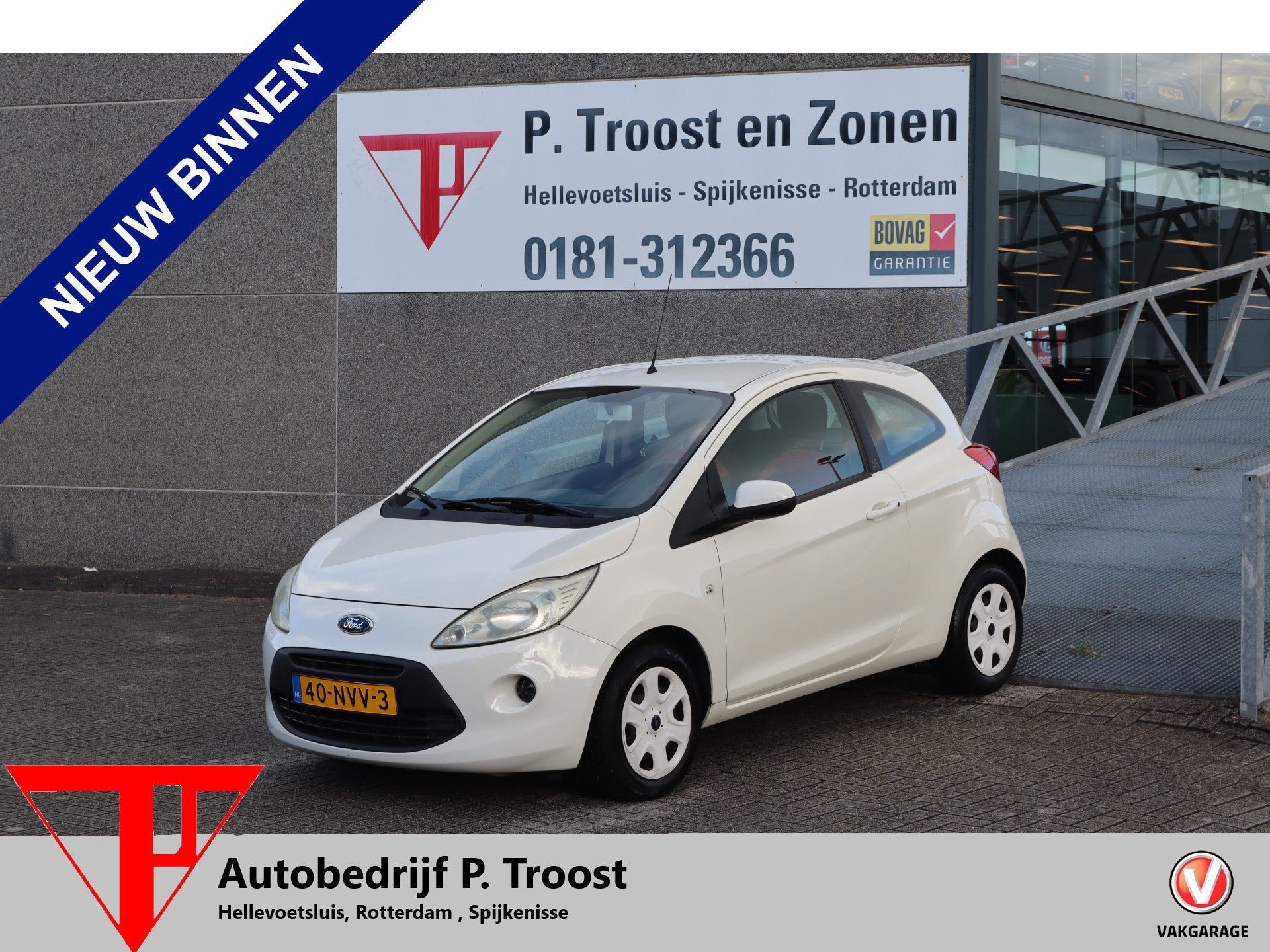 Ford Ka 1.2 Cool&Sound Nederlandse auto/Airco/Elektrische ra, Auto's, Voorwielaandrijving, Dealer onderhouden, Stof, Gebruikt