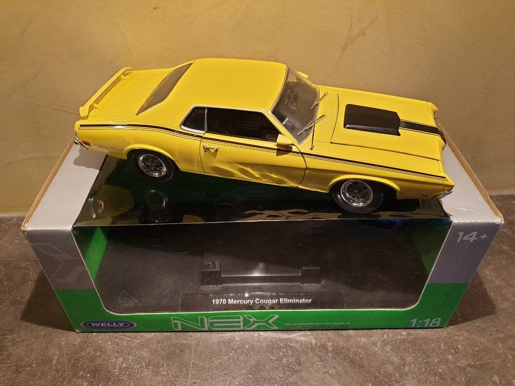 Mercury Cougar Eliminator 1970 van Welly, Hobby en Vrije tijd, Modelauto's | 1:18, Ophalen of Verzenden, Welly